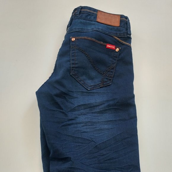 ONLY Jeans EDGE LIMITED EDITION Embroidered Gold Stitch Coastal Cowgirl western - Picture 1 of 11